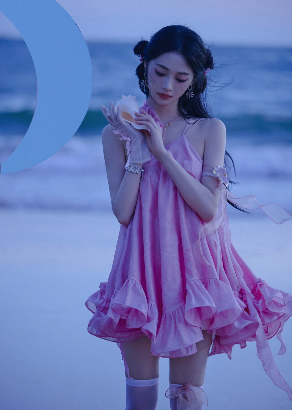 周洁琼暮色四合漫天绯红 浪声低语肆意绚烂  第9张