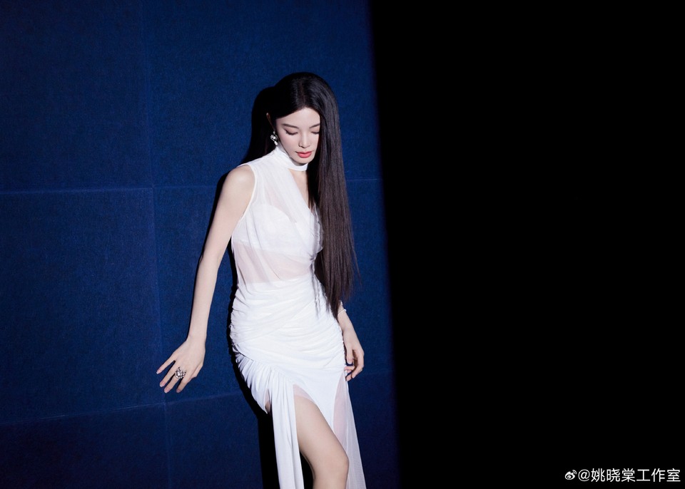 姚晓棠沉稳静谧夜色如墨 洁白纯净华丽高贵  第3张