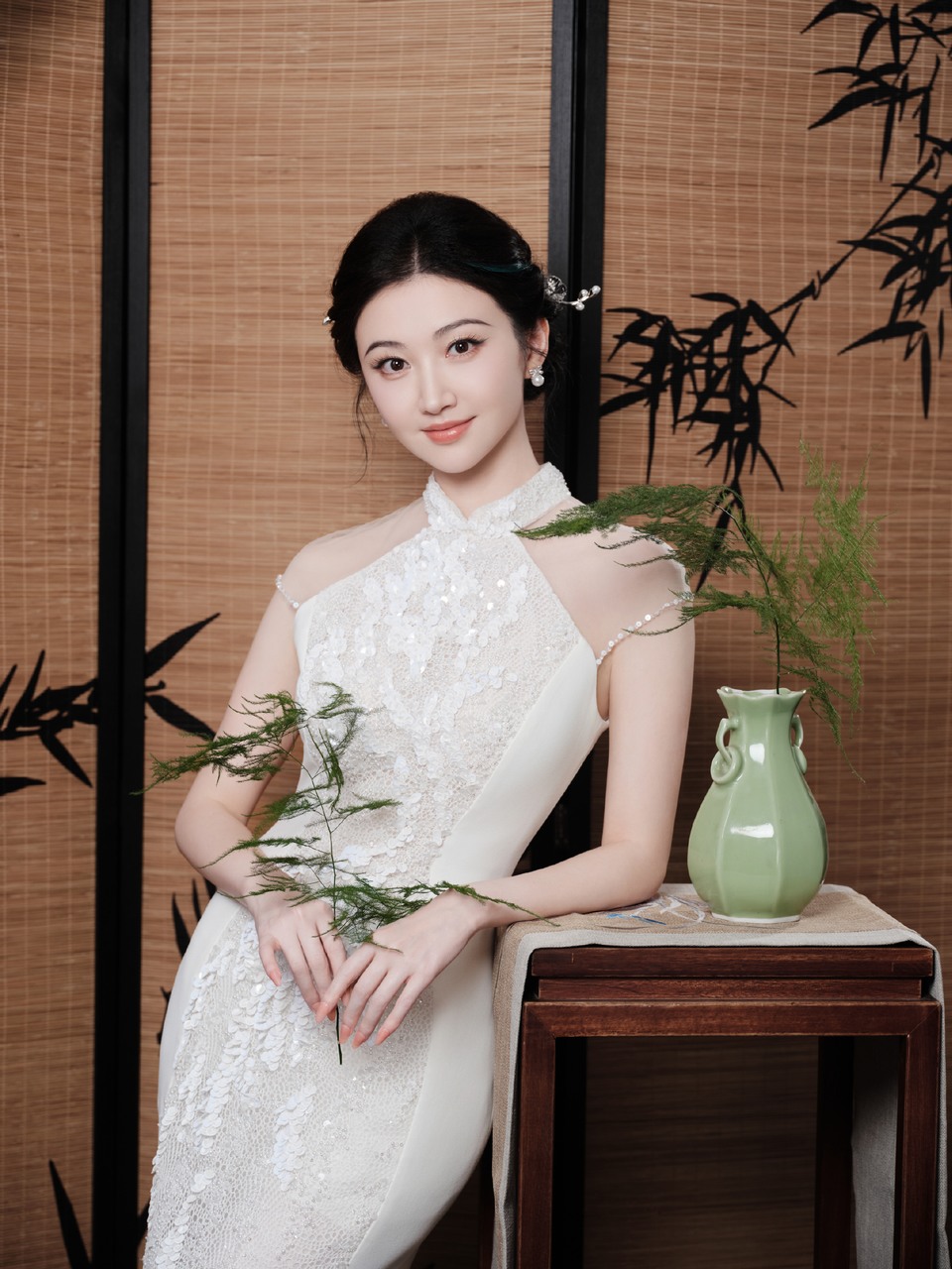 景甜散发一缕东方气韵 流转其间盈满柔光  第8张