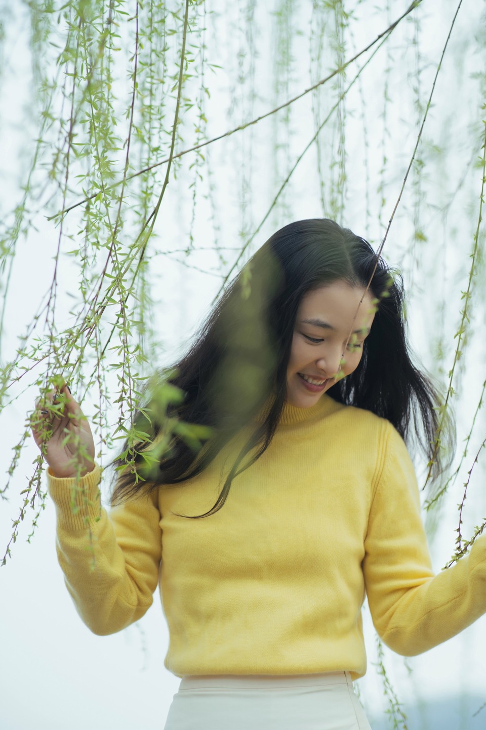 吴倩分享东湖落日下的长发美倩 湖天一色寻芳径  第10张